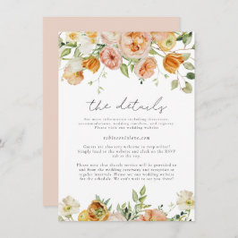 Information om  och persiko-pastel Vår Blommigt Br Inbjudningar