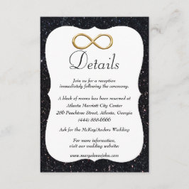 Information om Ofinity Bröllop i Svarta Glitter Gu Tilläggskort