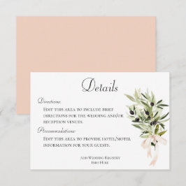 Information om Olive Gren Bouquets Bröllop Tilläggskort