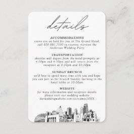 Information om Omaha Bröllop Lodrät Tilläggskort