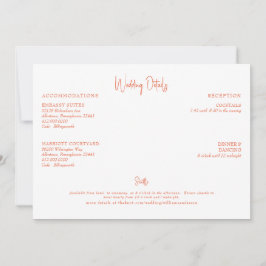 Information om orange Bröllop Inbjudningar