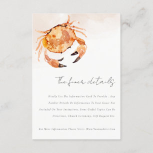 Information om orange Sand Coastal Crab Nautical B Tilläggskort