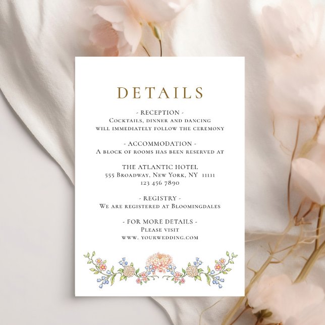 Information om Ornate Grace Pastel  Blommigt Bröll Tilläggskort (Skapare uppladdad)