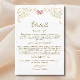 Information om Ornate Rococo Vintage bröllop Tilläggskort