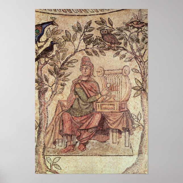 Information om Orpheus charming av djuren Poster (Framsidan)