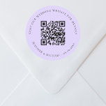 Information om osa violet  på bröllop webbplats QR Runt Klistermärke<br><div class="desc">Lägg till URL:en för webbplatsen bröllop. Om du vill ha mer information,  mer information,  osa av online. Violet,  lavender färgad,  färg.</div>