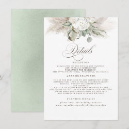 Information om Pampas Grass Earth Shades Blommigt  Tilläggskort