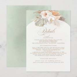 Information om Pampas Grass Elegant Mjuk Pastel Br Tilläggskort