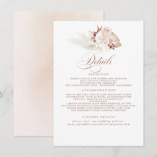Information om Pampas Grass Elegant Mjuk Pastel Br Tilläggskort