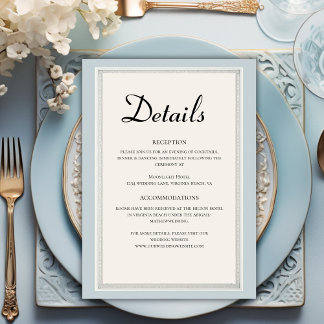 Information om Paris Eiffel Torn Powder Blue Bröll Tilläggskort