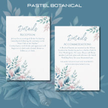 Information om Pastel Botanical Bröllop-