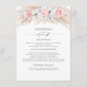 Information om Pastel Flowers Exotic Pampas Grass Tilläggskort