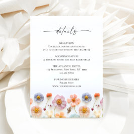 Information om Pastel Rosa Bohemian Wildblomma Brö Tilläggskort