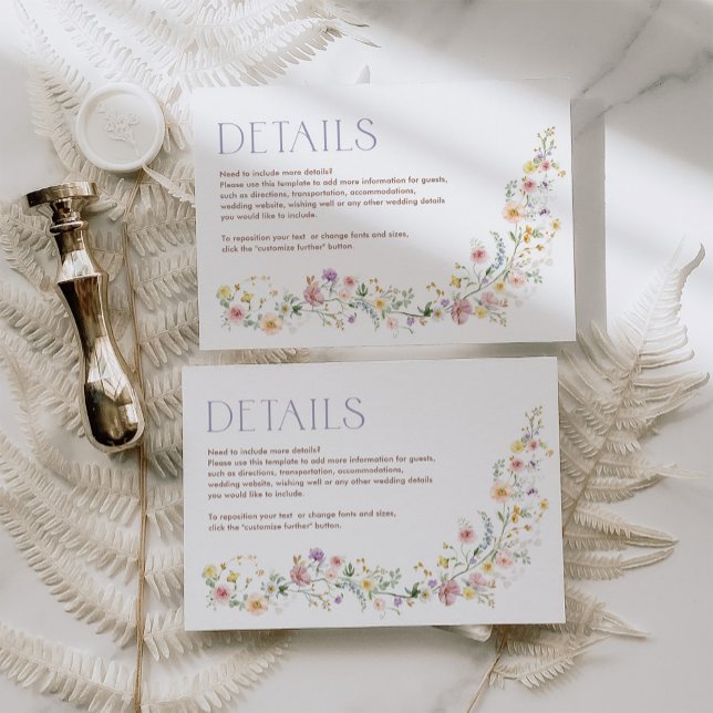 Information om Pastel WildblomGarden Blommigt Bröl Tilläggskort (Skapare uppladdad)