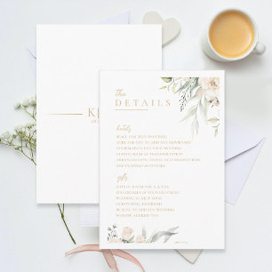 Information om Pearl  Blommigt Elegance Bröllop, I Tilläggskort