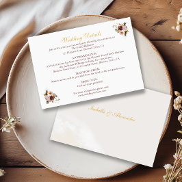 Information om  Peony & Guld Burgundy Blommigt Brö Tilläggskort
