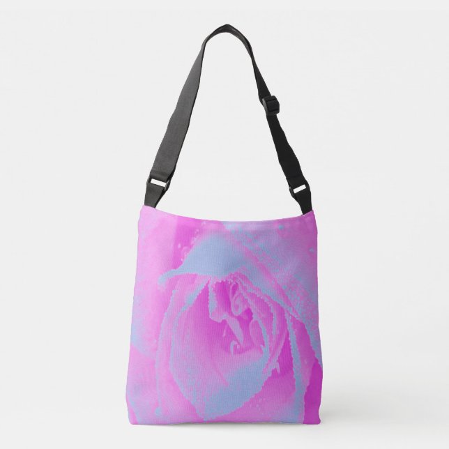 Information om perfekt Shock rosa och ljusblå Ro Axelväska (Framsida)