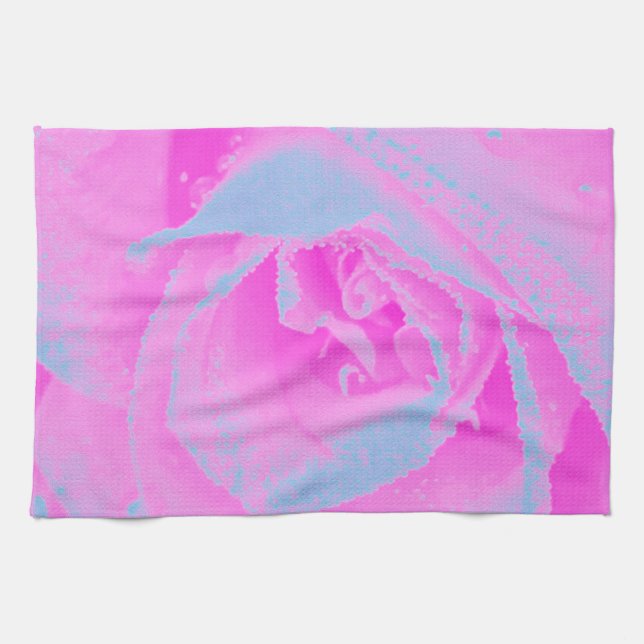 Information om perfekt Shock rosa och ljusblå Ro Kökshandduk (Horisontell)