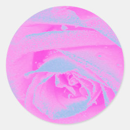 Information om perfekt Shock rosa och ljusblå Ro Runt Klistermärke