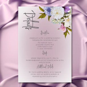 Information om Peri White Mauve Blommigt Modern Tilläggskort