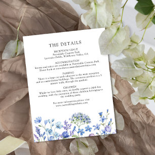 Information om Periwinkle Wildblomme Blommigt Bröl Tilläggskort