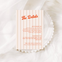 Information om persiko- och tangerine Stripe Retro