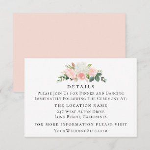 Information om Petal Rosa Watercolor Blommigt Bröl Inbjudningar