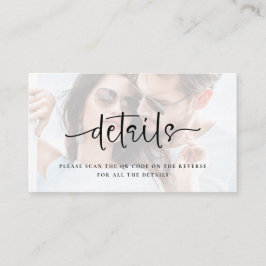 Information om Photo Overlay Script QR Code Bröllo Tilläggskort