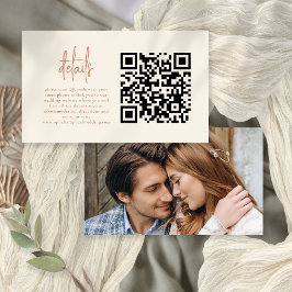 Information om Photo Script Terracotta Cream QR Br Tilläggskort