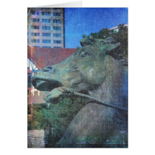 Information om Plaza Horse Fontän Tillfällen Hälsningskort