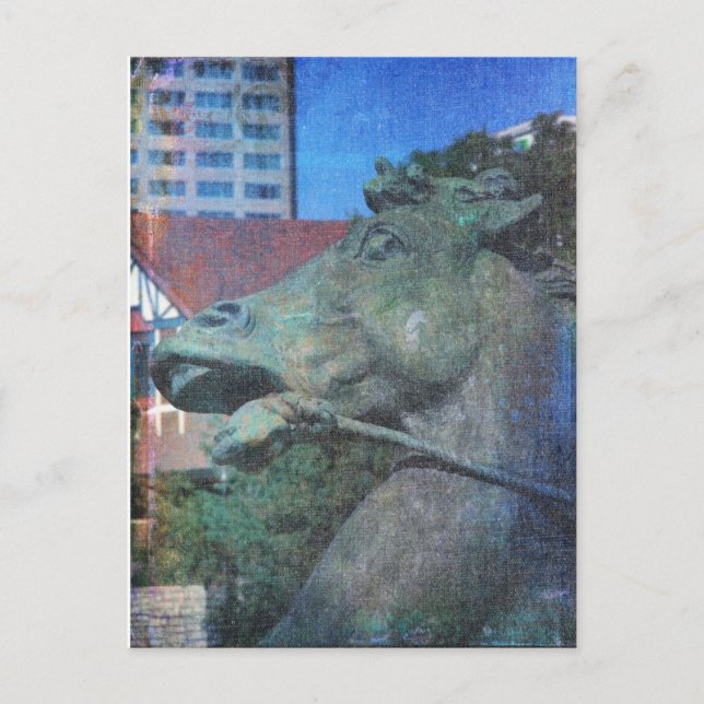 Information om Plaza Horse Fontän Vykort (Framsida)