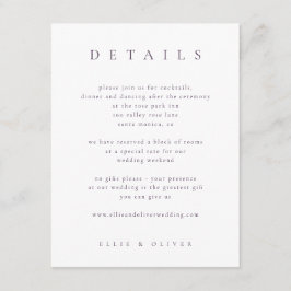 Information om Plum Lila Elegant Boho i Bröllop Mo Tilläggskort