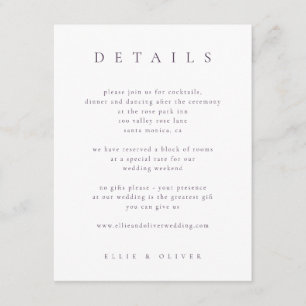 Information om Plum Lila Elegant Boho i Bröllop Mo Tilläggskort