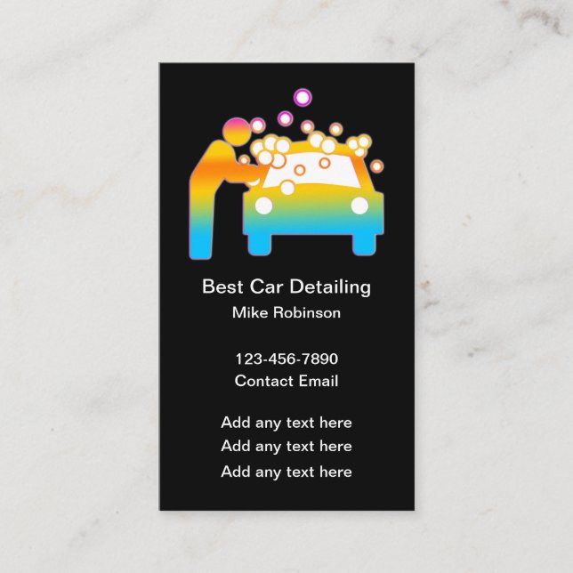 Information om Professionell av bil Visitkort (Framsida)