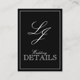 Information om QR Code Black & White Calligraphy M Tilläggskort