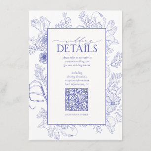 Information om QR Code Lilac Lavender Blommigt Brö Tilläggskort
