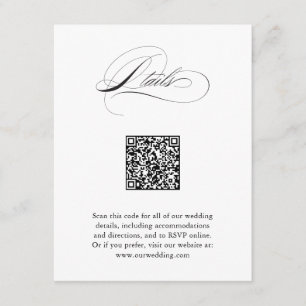 Information om QR-kod Bröllop i Modern Elegant-skr Tilläggskort