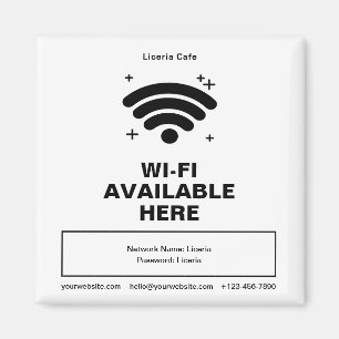 Information om Qr-kod Business Namn Minimal wifi Magnet