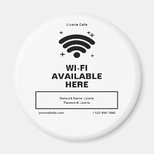 Information om Qr-kod Business Namn Minimal wifi Magnet