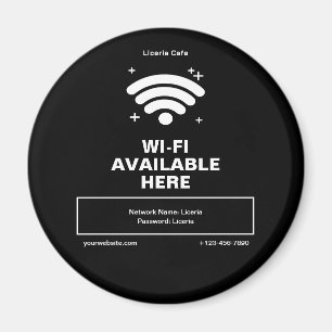 Information om Qr-kod Business Namn Minimal wifi Magnet