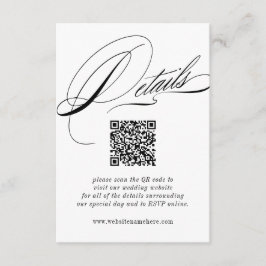 Information om QR-kod för elegant Calligraphy Tilläggskort