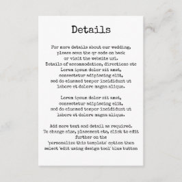 Information om QR-kod för enkel Retro-skrivmaskin- Tilläggskort