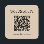 Information om QR-kod för enkel skriptinformation  Tilläggskort<br><div class="desc">Kodadaptern QR QR för enkel skriptinformation i Beige</div>