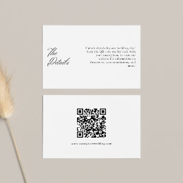 Information om QR-kod för minimalistisk Bröllop-ka Tilläggskort
