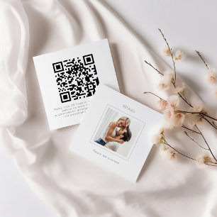 Information om QR-kod för Modern Square Photo Bröl Tilläggskort