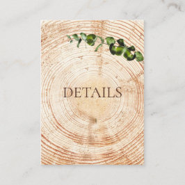 Information om QR-kod för träsnitt, grönsak Bröllo Tilläggskort