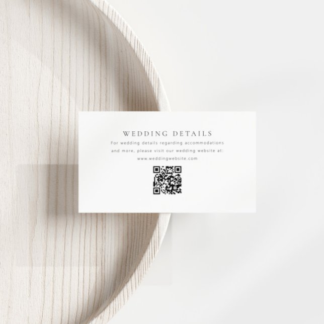 Information om QR-kod Minimal Bröllop Tilläggskort (Skapare uppladdad)