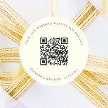 Information om QR-kod på bröllop webbplats osa elf Runt Klistermärke<br><div class="desc">Lägg till URL:en för webbplatsen bröllop. Om du vill ha mer information,  mer information,  osa av online. En bakgrund för elfenben-färgad,  svart text.</div>