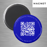 Information om QR-kod på bröllop webbplats osa roy Magnet<br><div class="desc">Lägg till URL:en för webbplatsen bröllop. Om du vill ha mer information,  mer information,  osa av online. Royalets blå bakgrund,  vit text.</div>