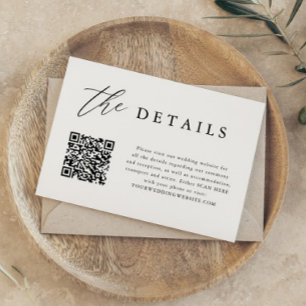 Information om QR-koden Bröllop Digital elegant Inbjudningar